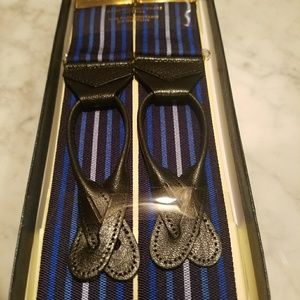 Albert Thurston braces - blue striped - size 44"